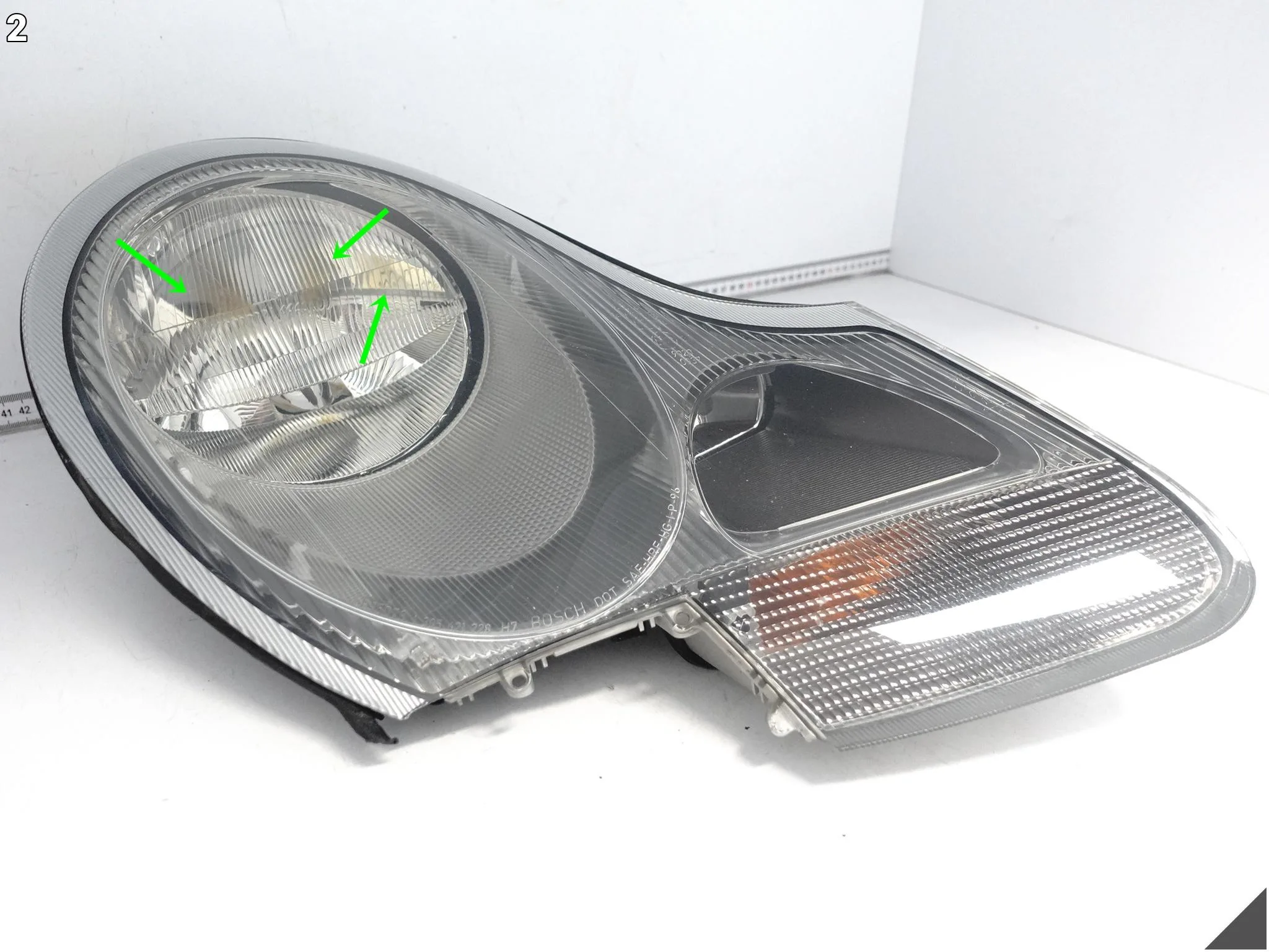 PORSCHE 911 996 996.1 98-01 LAMPA ZWYKŁA HALOGEN PRAWA PRZÓD EUROPA 124a19712683ad5d2d7b4888b2257096