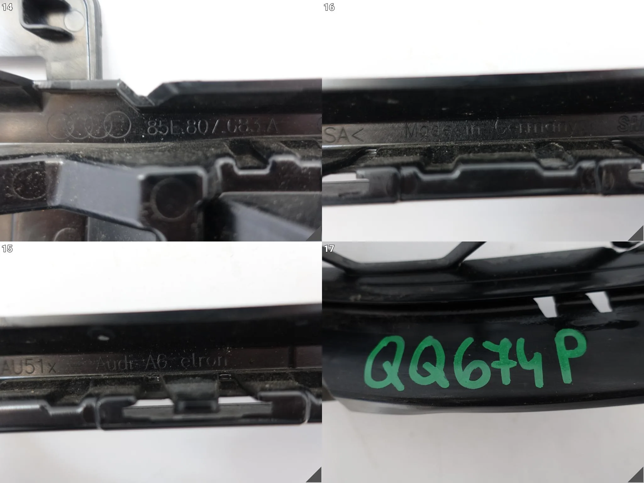 AUDI A6 S6 E-TRON 85E S-LINE 24- KRATKA ŚRODKOWA ATRAPA WLOT ZDERZAK PRZÓD cf50ed380c6ad8f8c53b8c587c6d5695