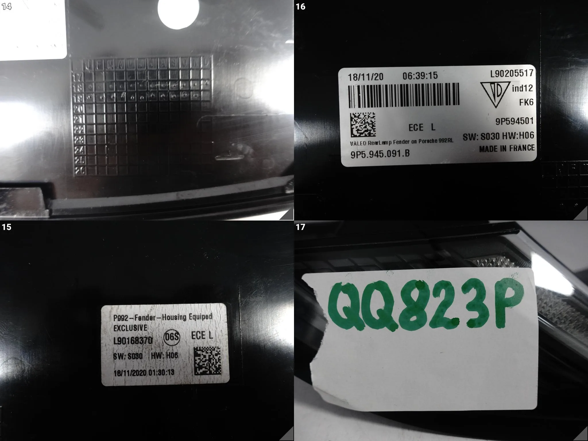 PORSCHE 911 992 EXCLUSIVE 19-24 LAMPA LED W BŁOTNIK LEWA TYŁ CIEMNA EU 2fddd990a1d8950083095e3e3d044f8a