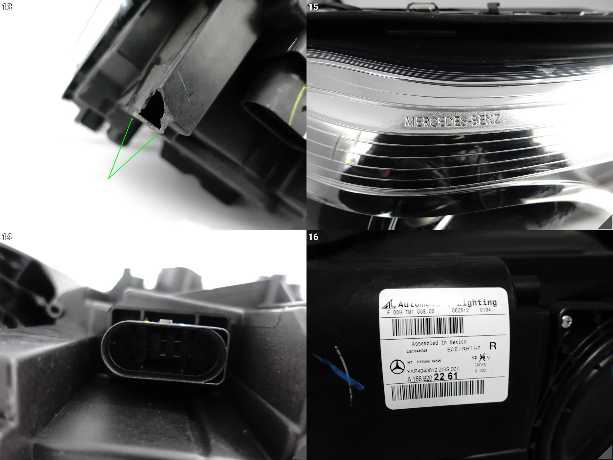 MERCEDES GL II X166 12-15 LAMPA HEADLIGHT ZWYKŁA HALOGEN PRAWA PRZÓD EU 79c4dda662a837739f1862969d29a8aa