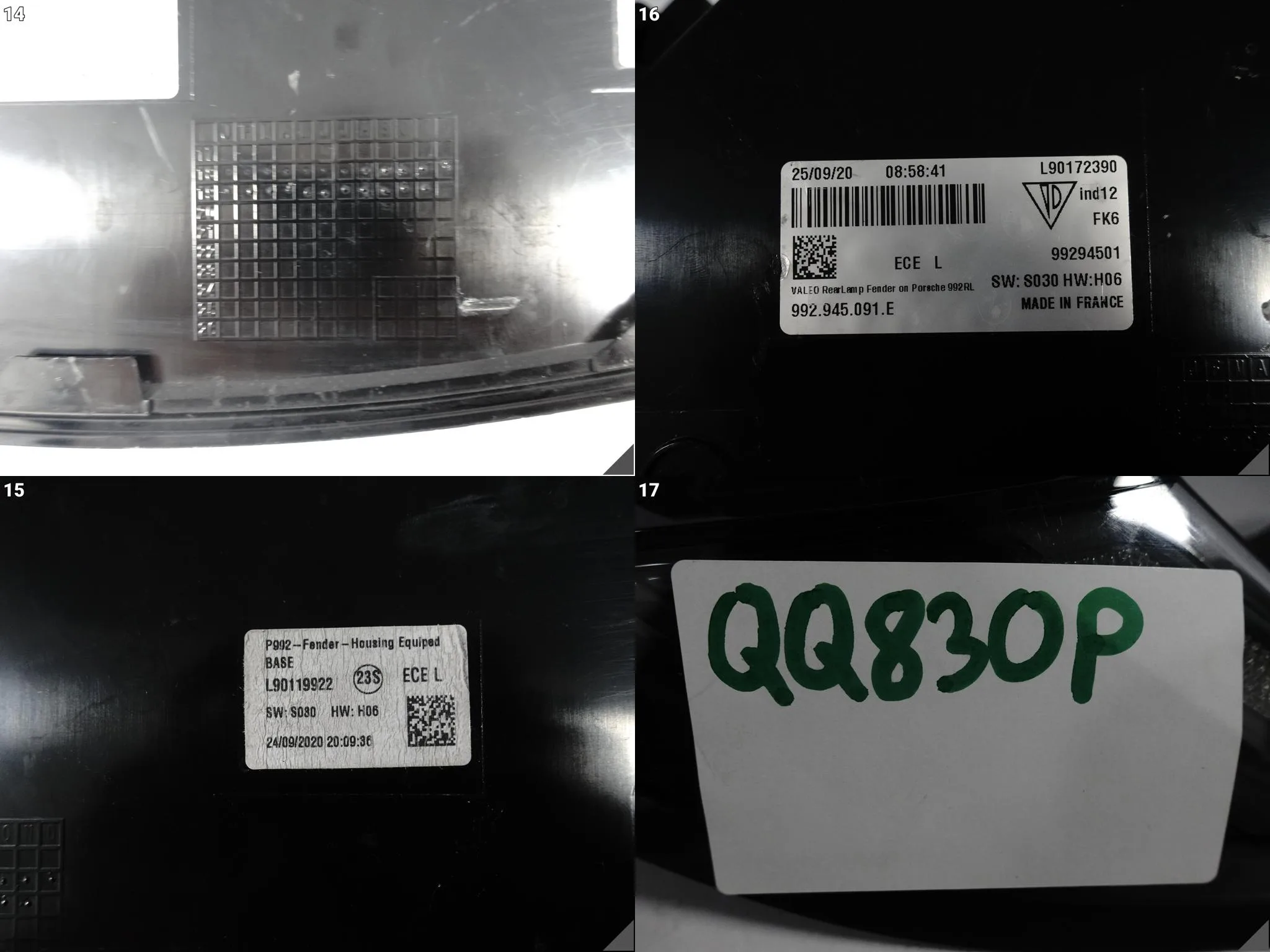 PORSCHE 911 992 19-24 LAMPA LED W BŁOTNIK LEWA TYŁ EUROPA BASE 992945091E de71db2e2169f380987d472038f5f5c8