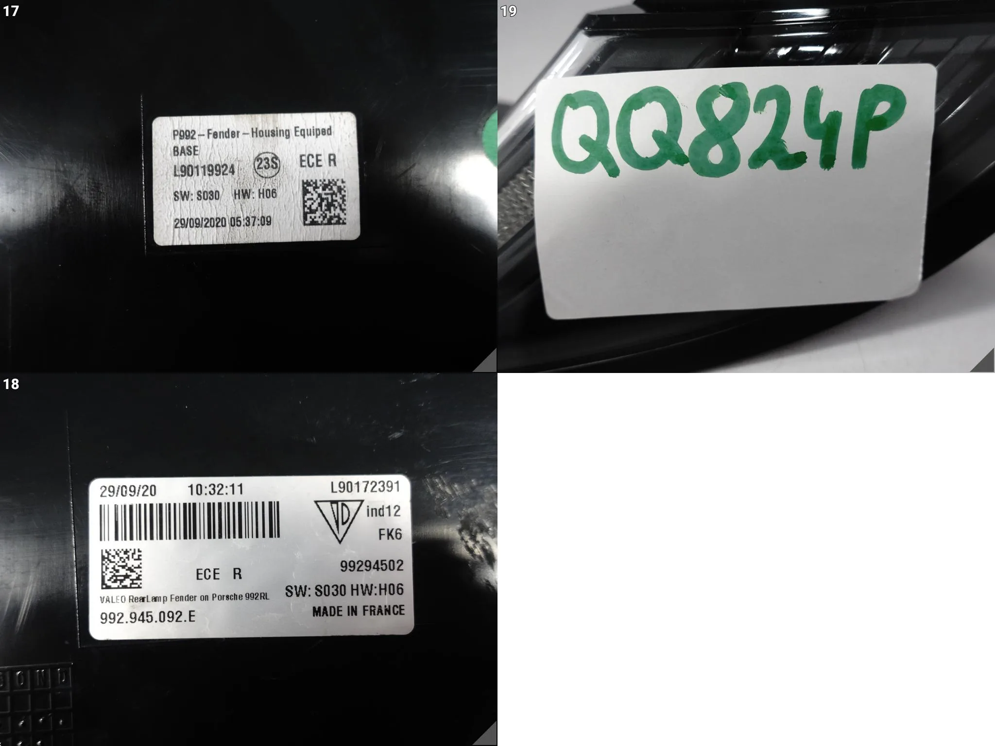 PORSCHE 911 992 19-24 LAMPA LED W BŁOTNIK PRAWA TYŁ EUROPA BASE 992945092E 852a54bb9385ce3d60dc895c651223f0