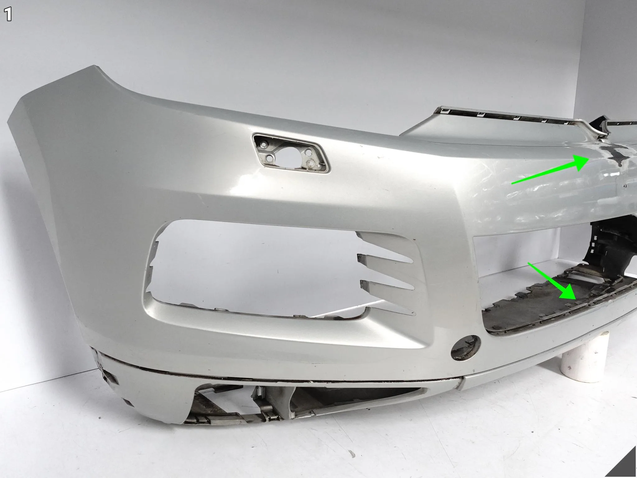 VW TOUAREG II 2 7P6 10-14 ZDERZAK BUMPER SPOILER LISTWA PRZÓD (SPRYSKI) 283016f9372879b41552dfd6e007f12e
