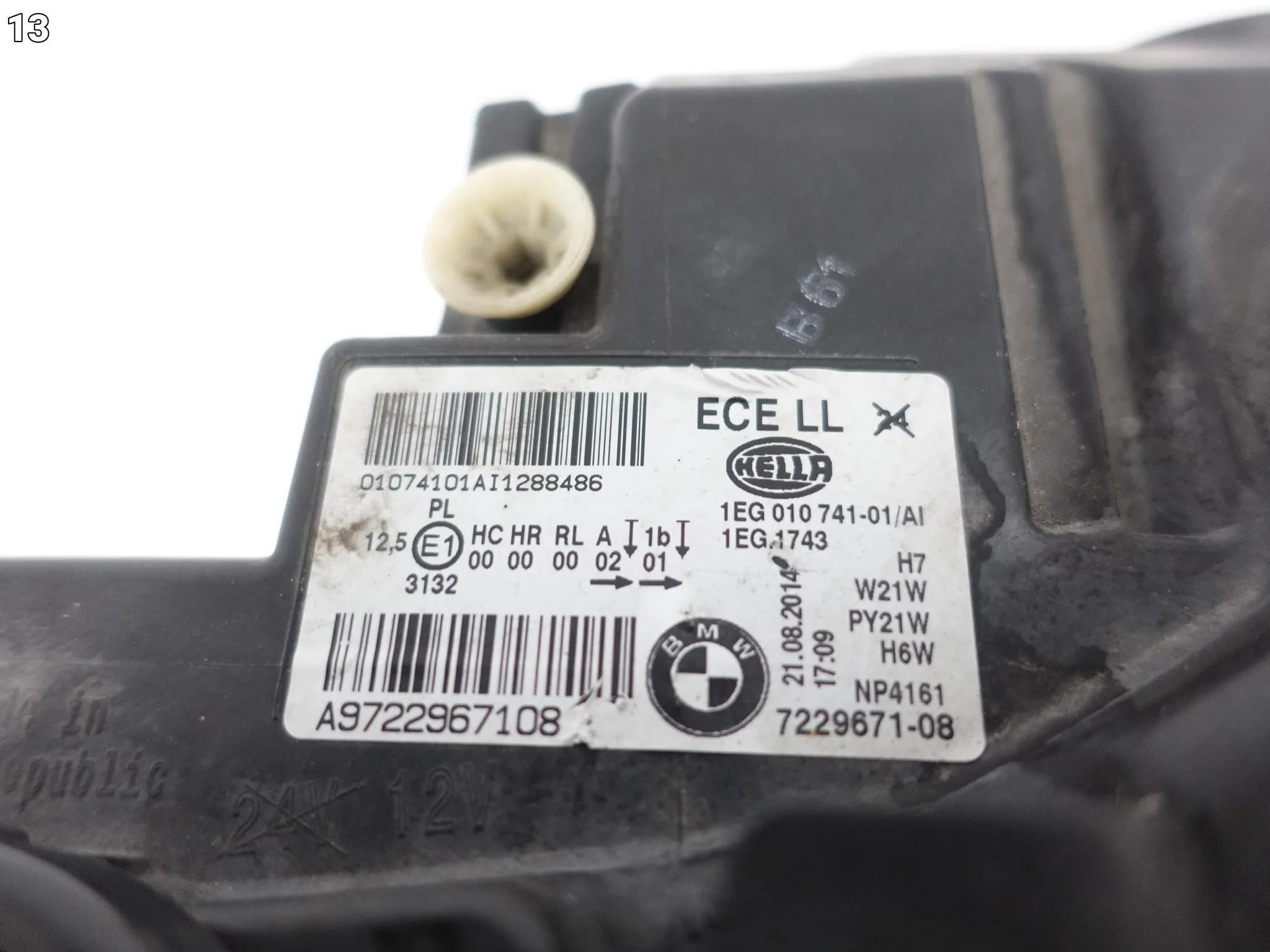 BMW 1 F20 F21 11-14 VFL LAMPA ZWYKŁA HALOGEN H7 LEWA PRZÓD EUROPA b48f62ee5c97cba716c58249ffd7f240