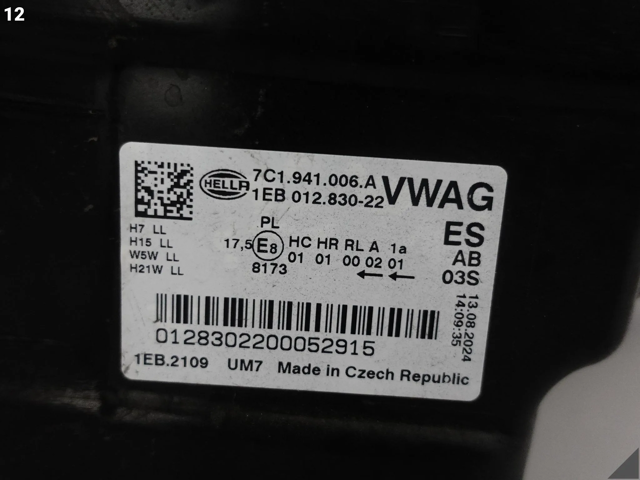 VW CRAFTER II 2 MAN TGE 7C1 16- LAMPA HALOGEN ZWYKŁA H7 PRAWA PRZÓD EUROPA 6e38840ddfa3a94d78a194ffa0484271