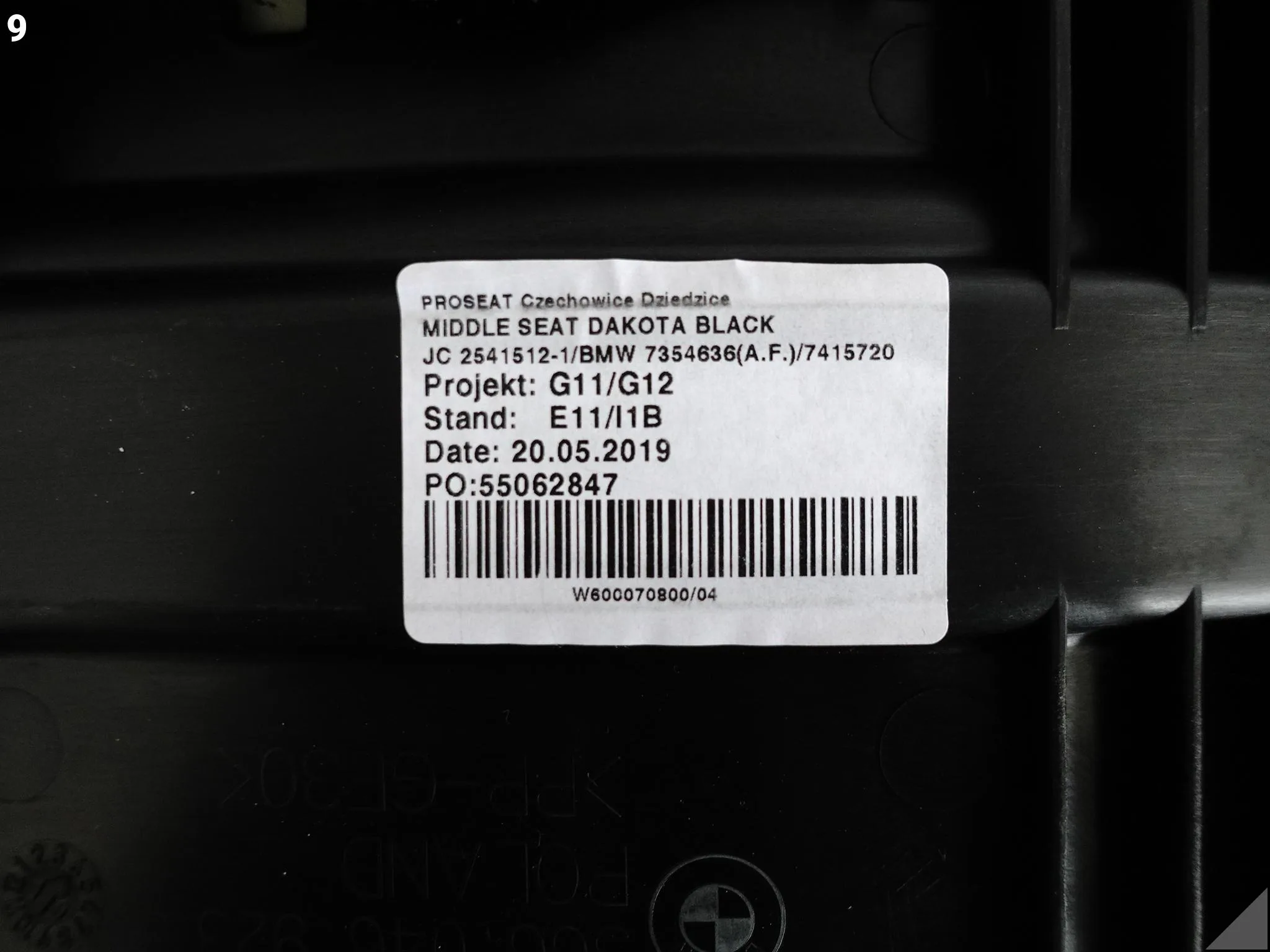BMW 7 G12 G11 LCI 15-22 ŚRODKOWY ELEMENT KANAPY SKÓRA DAKOTA SCHWARZ TYŁ be2a6ac5a309fb35df61d7fd89cbb3b2