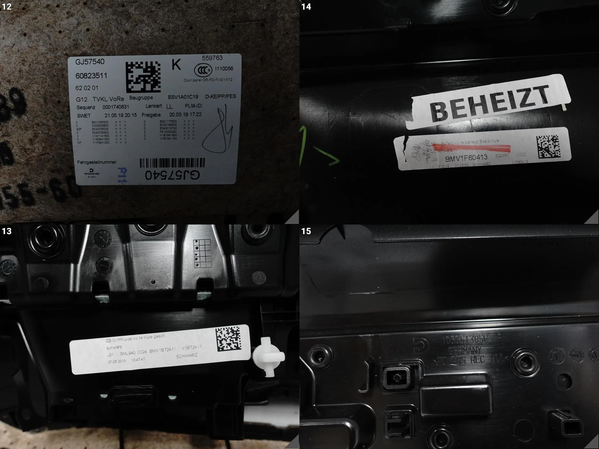 BMW 7 G12 19-22 TAPICERKA SKÓRA DEKOR KLAMKA PRZEŁĄCZNIKI DRZWI PRZÓD R 39d0a9d7d1211cbe0d4a75171754328a