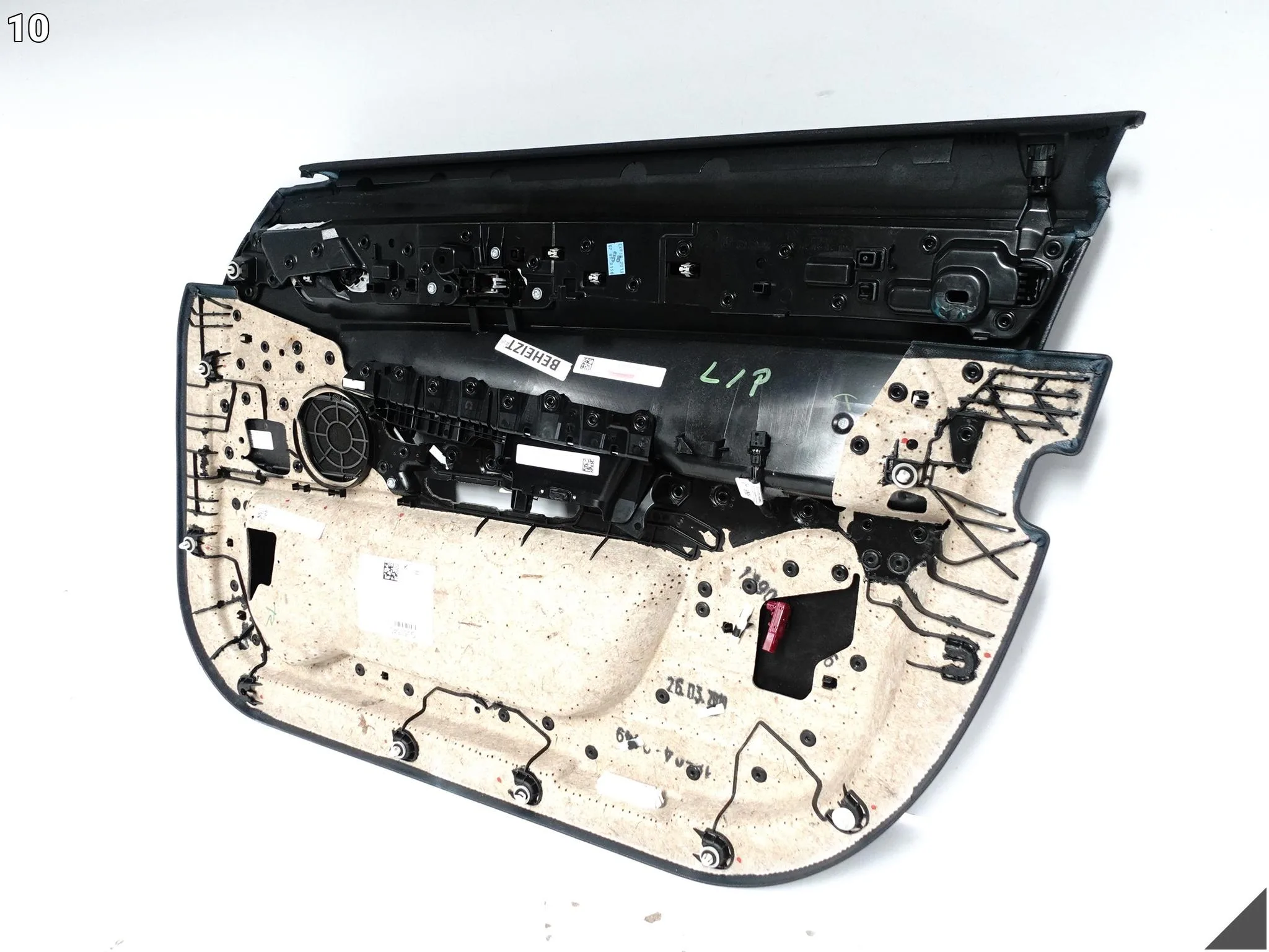 BMW 7 G12 19-22 TAPICERKA SKÓRA DEKOR KLAMKA PRZEŁĄCZNIKI DRZWI PRZÓD L 068129c95409a5dfccc9aa97b3dbc588