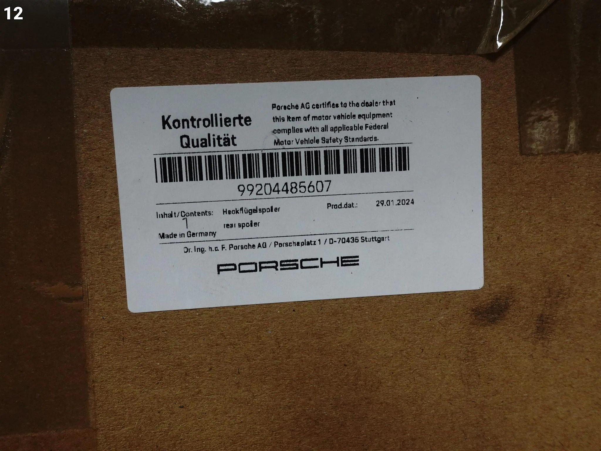 PORSCHE 911 992 GT3 9GT 21-24 SPOILER LOTKA SKRZYDŁO CARBON NA KLAPĘ TYŁ 9ffa02fc9b766e3c8d23e3a1b4da5739