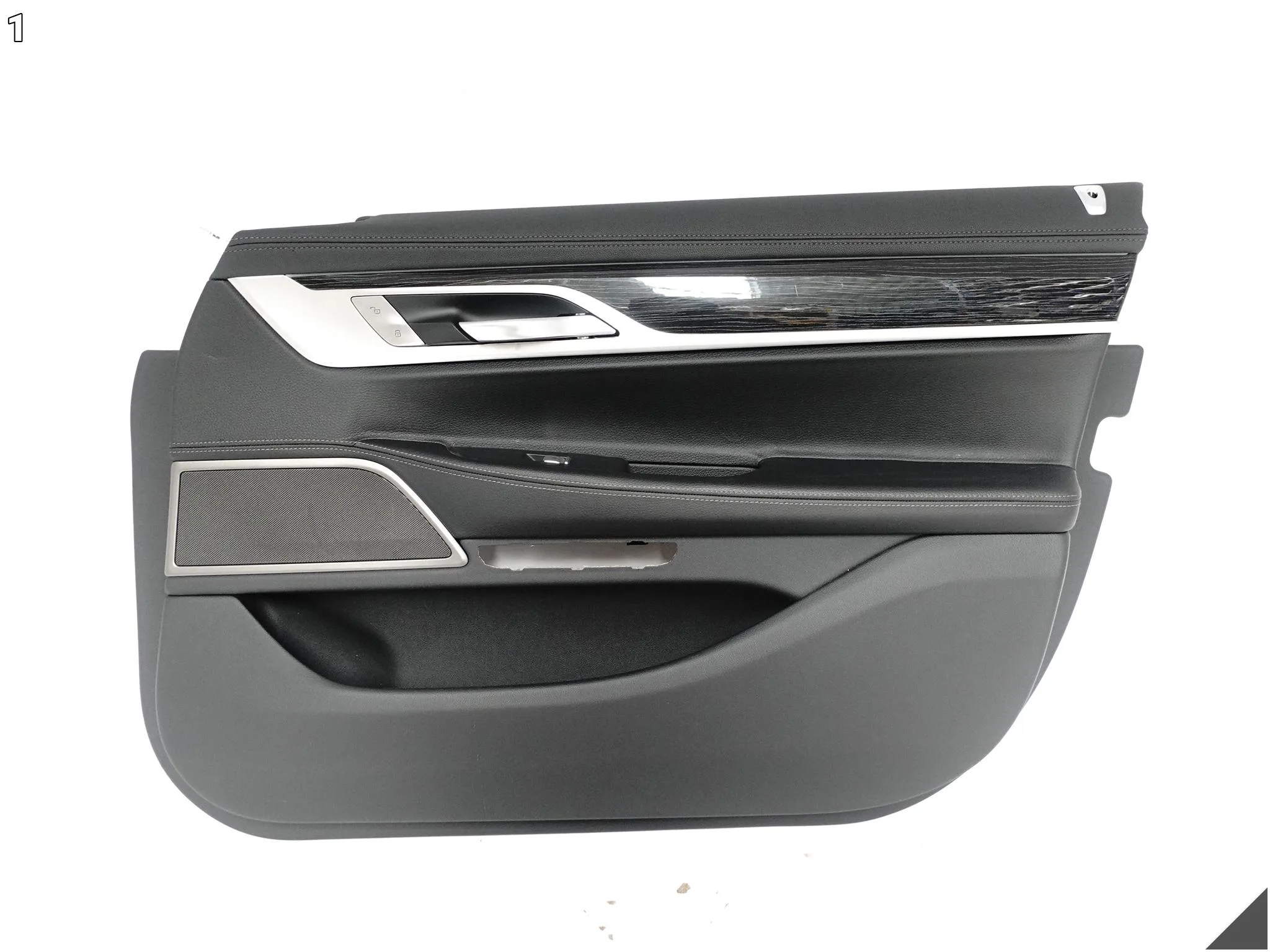 BMW 7 G12 19-22 TAPICERKA SKÓRA DEKOR KLAMKA PRZEŁĄCZNIKI DRZWI PRZÓD R ef15d37aa1bb9ecc1719fd71877628e0