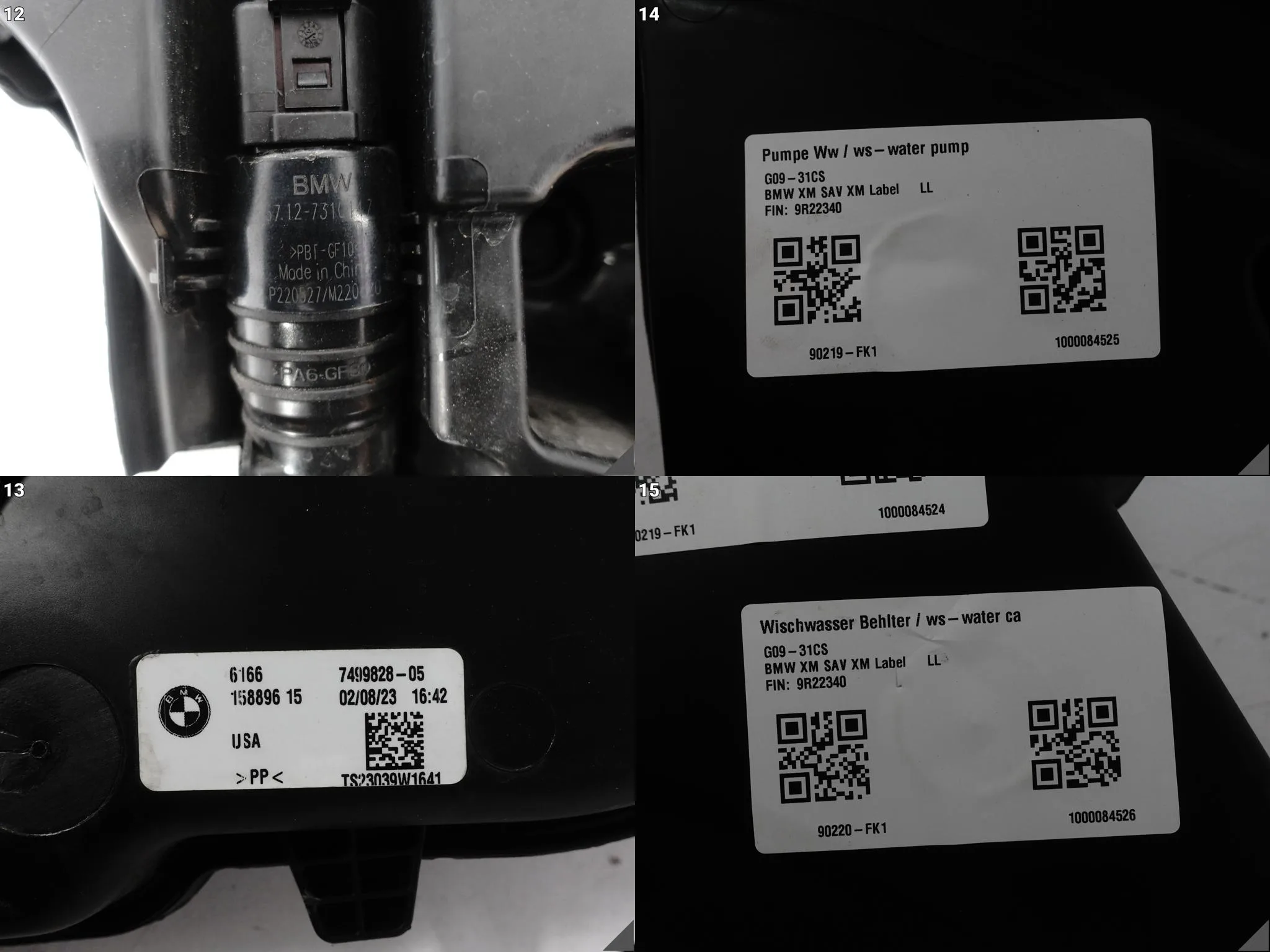 BMW XM G09 X3M F97 X4M F98 X3 G01 X4 G02 ZBIORNICZEK SPRYSKIWACZY + POMPKI 6c3fb5871531a0b6b22ddc821ec0038e