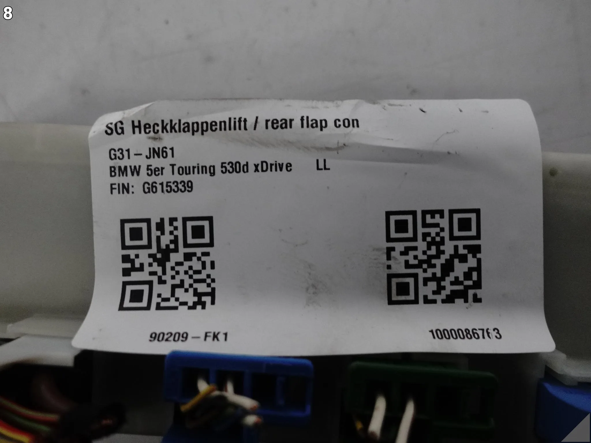 BMW 5 G31 TOURING 17-20 STEROWNIK MODUŁ KLAPY POKRYWY BAGAŻNIKA TYŁ 1e199c376b4a1094c9f1086985e267fc