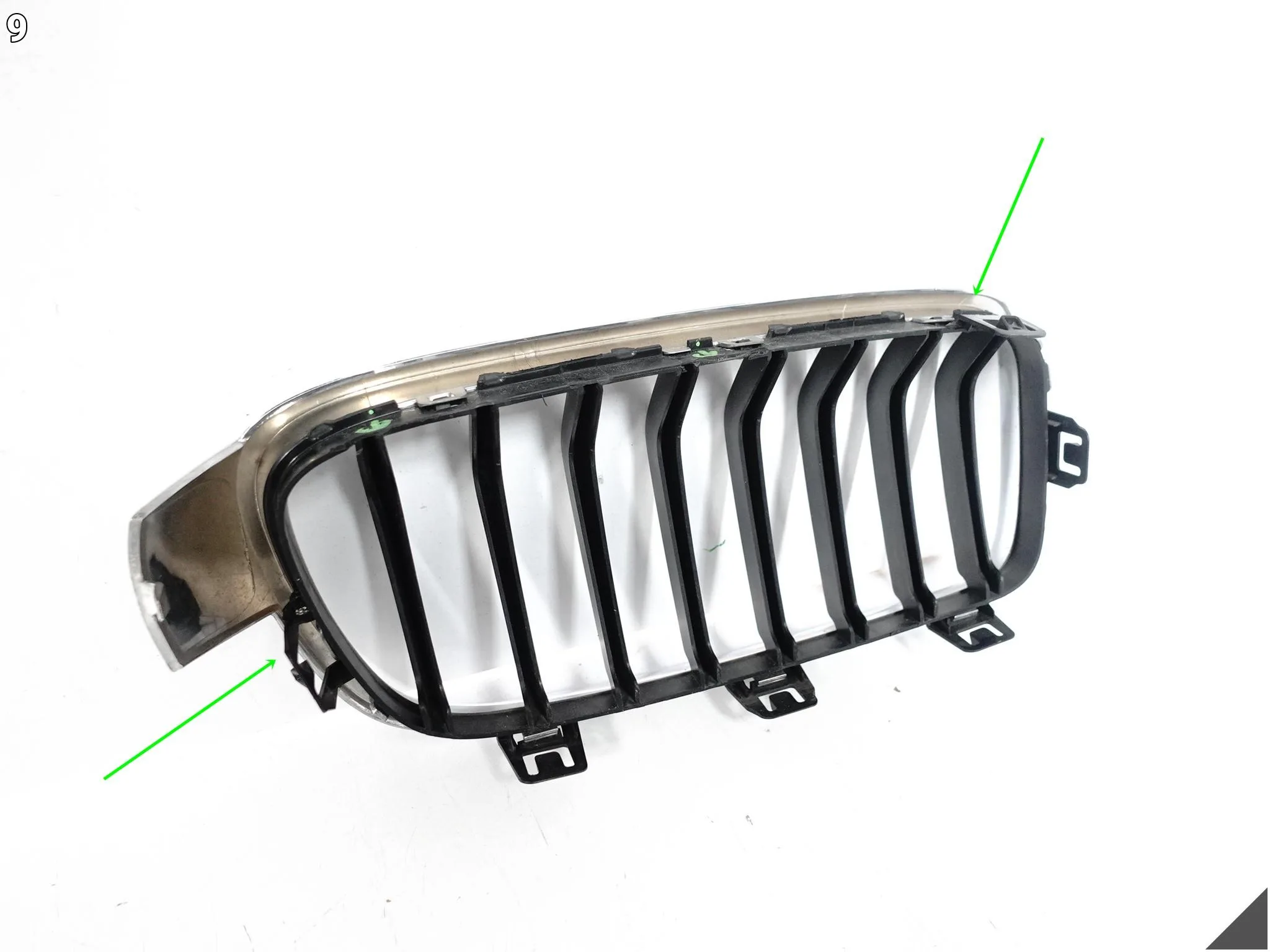 BMW 3 F30 F31 M-PAKIET MSP LCI 11-18 NERKA GRILL ATRAPA ZDERZAK PRZÓD LEWA 02e14979f0813873389e443b658669d7