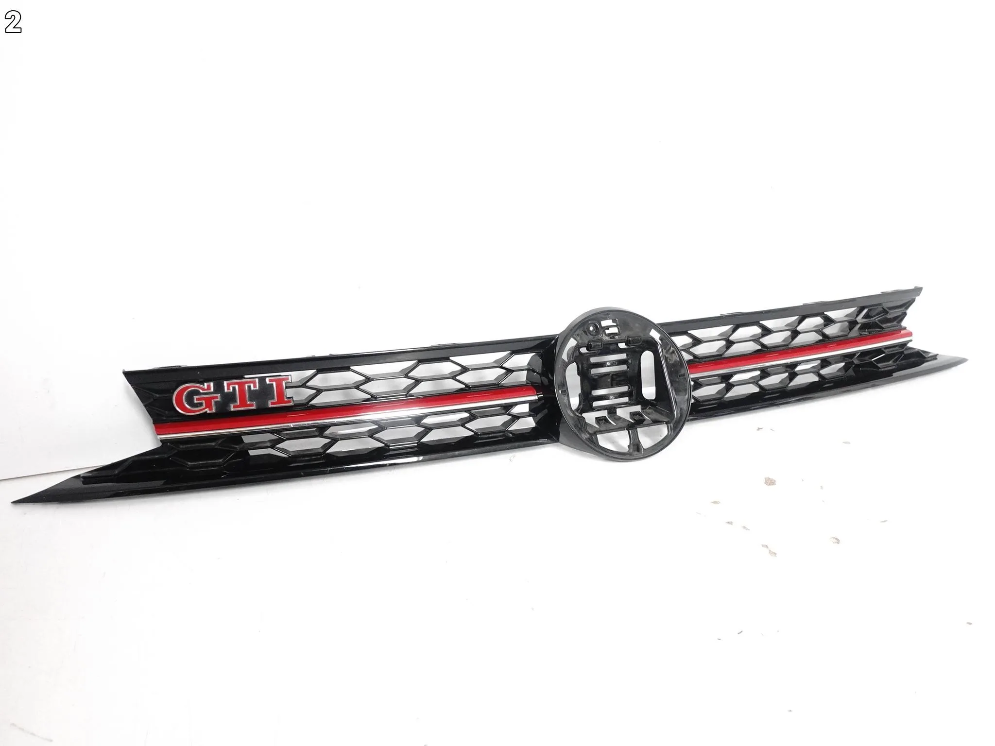 VW POLO VI 6 2G 2G0 GTI 17-21 EMBLEMAT GRILL ATRAPA KRATKA W ZDERZAK PRZÓD ce769681cf33a94f097f578c15cdaf28