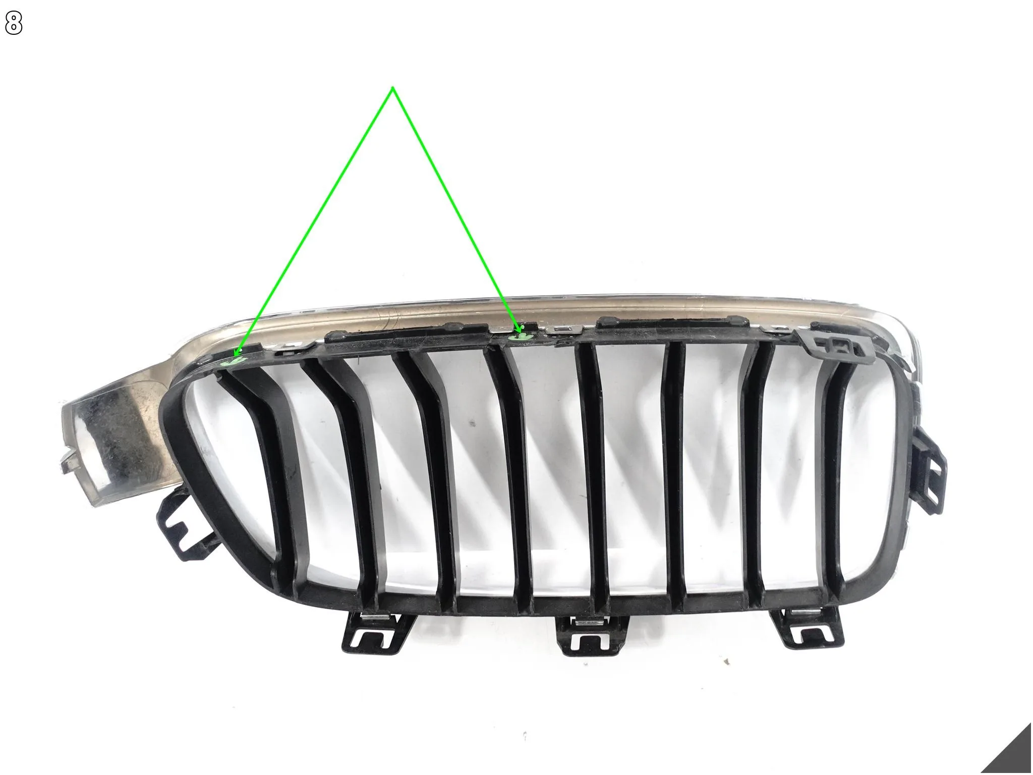 BMW 3 F30 F31 M-PAKIET MSP LCI 11-18 NERKA GRILL ATRAPA ZDERZAK PRZÓD LEWA 39dc5bd12dc9c1d909dfe1a8535c8989