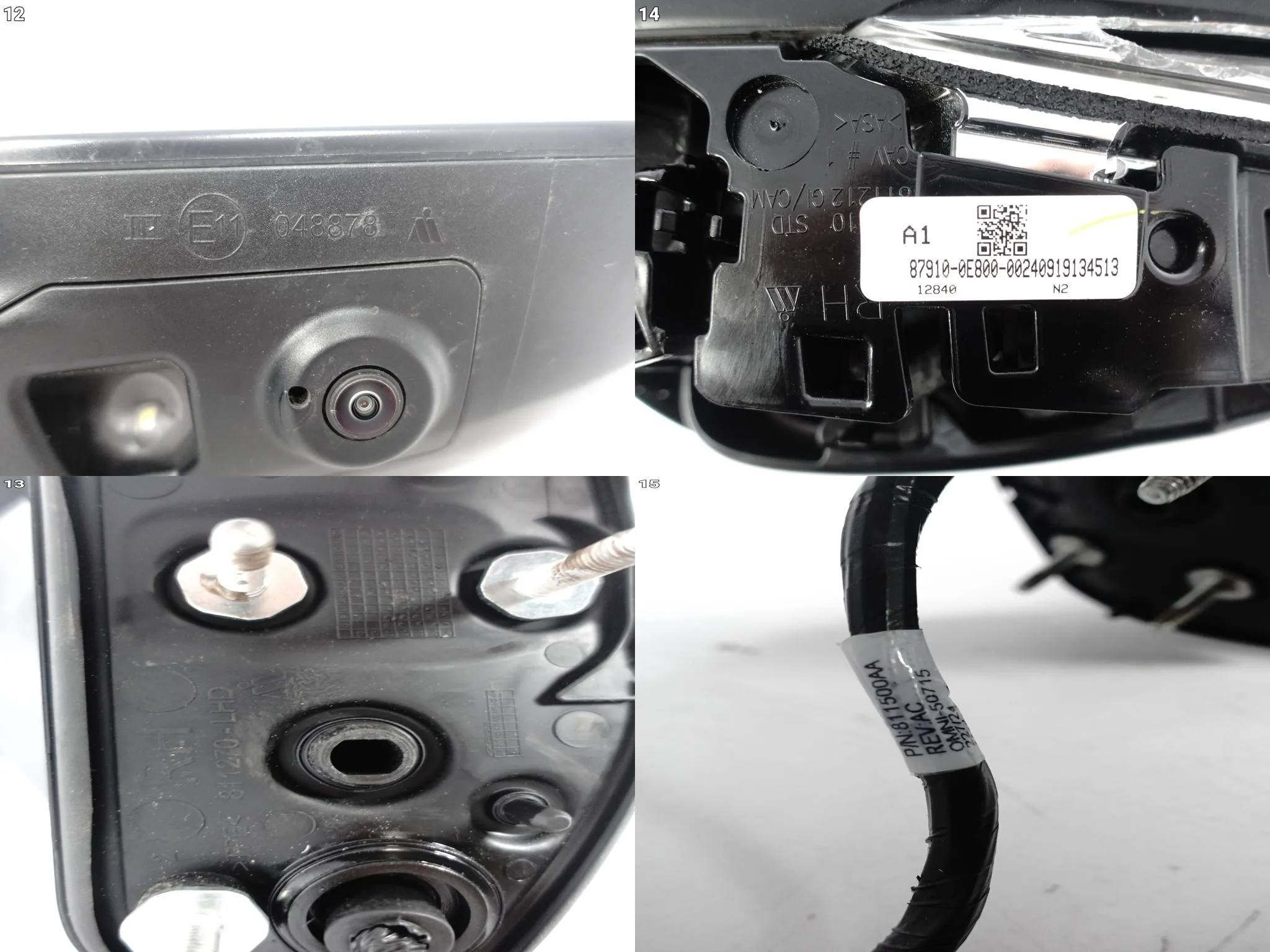 TOYOTA HIGHLANDER IV XU70 19- LUSTERKO WKŁAD ASYSTENT PRAWE KAMERA + 14PIN a5a11ad0db175c8f902d1f27cea10c58