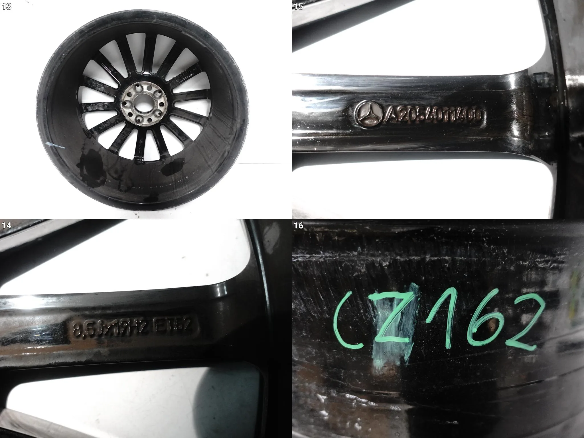 MERCEDES C-KLASA W205 S205 C205 A205 AMG FELGA ALUFELGA 8,5Jx19 ET52 5×112 b04ecba470b8b1a30e49c66041fe0993
