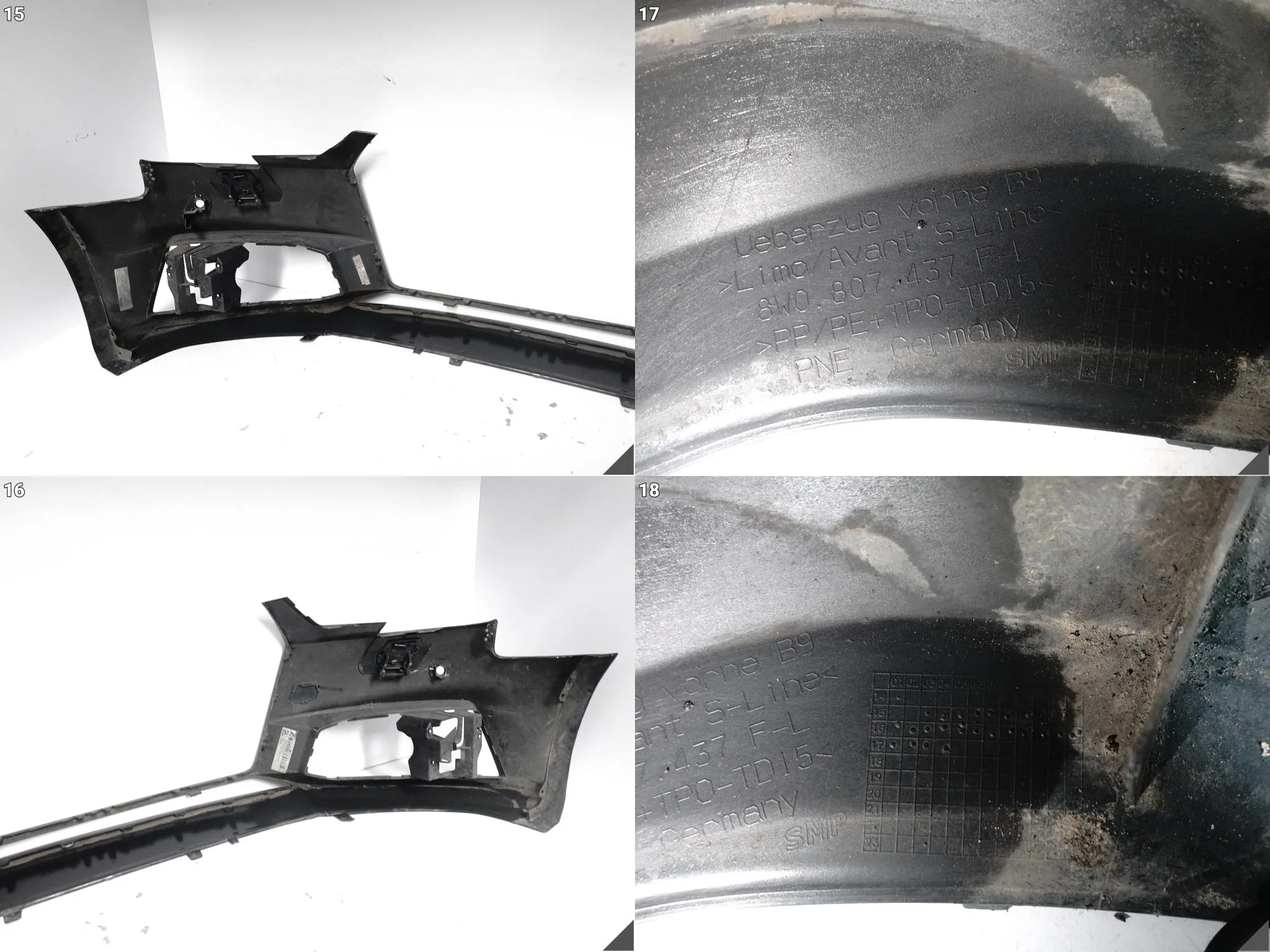 AUDI A4 S4 B9 8W0 S-LINE 15-19 ZDERZAK BUMPER PRZÓD (SPRYSKI / 4xPDC) 8135944a9346a3295e08c5dce3072c32