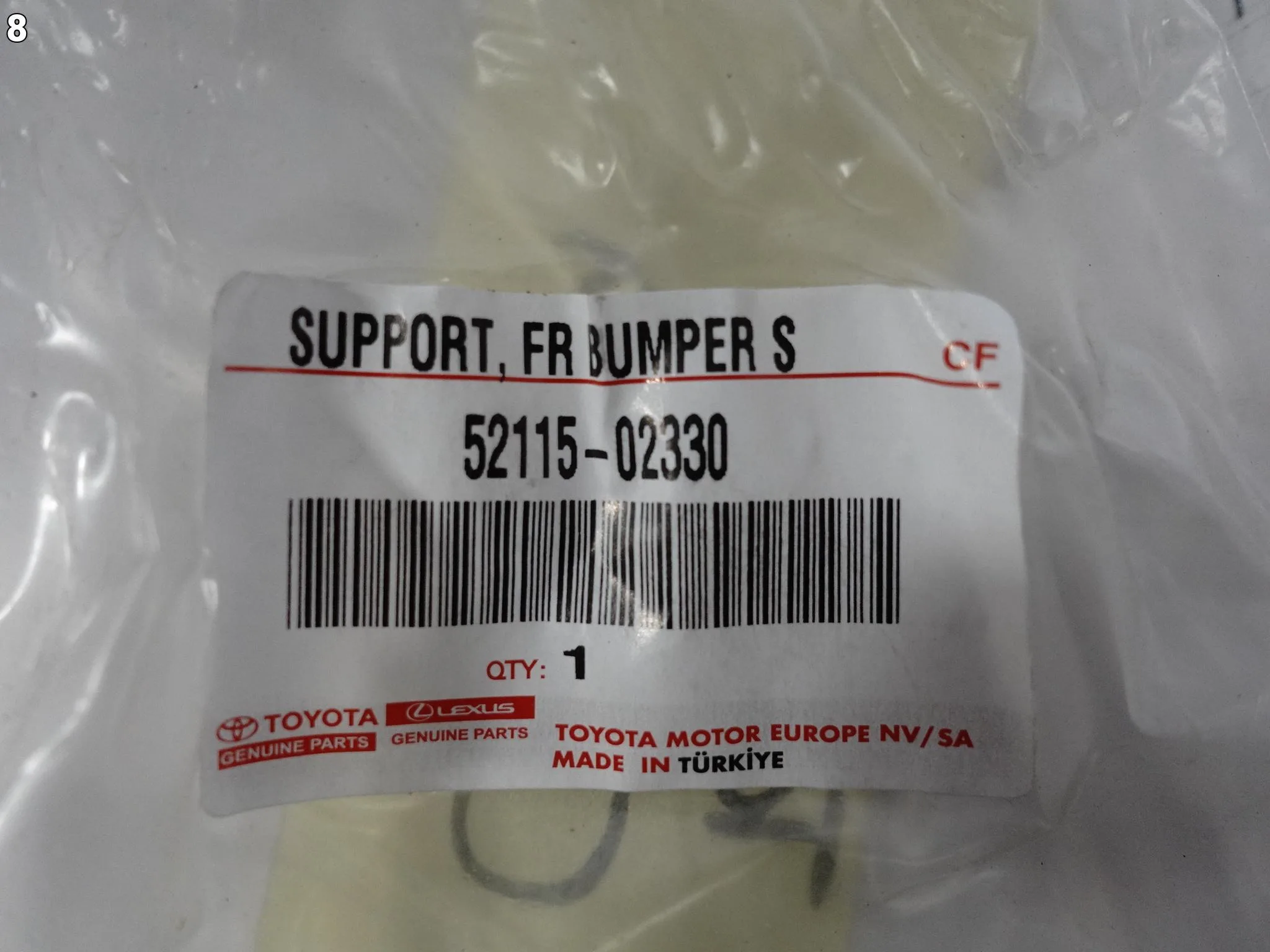 TOYOTA COROLLA E21 XII 18- ŚLIZG MOCOWANIE W ZDERZAK PRZÓD PRAWY ORG 461cf10cbcf06eaa63cbd739a66fc501