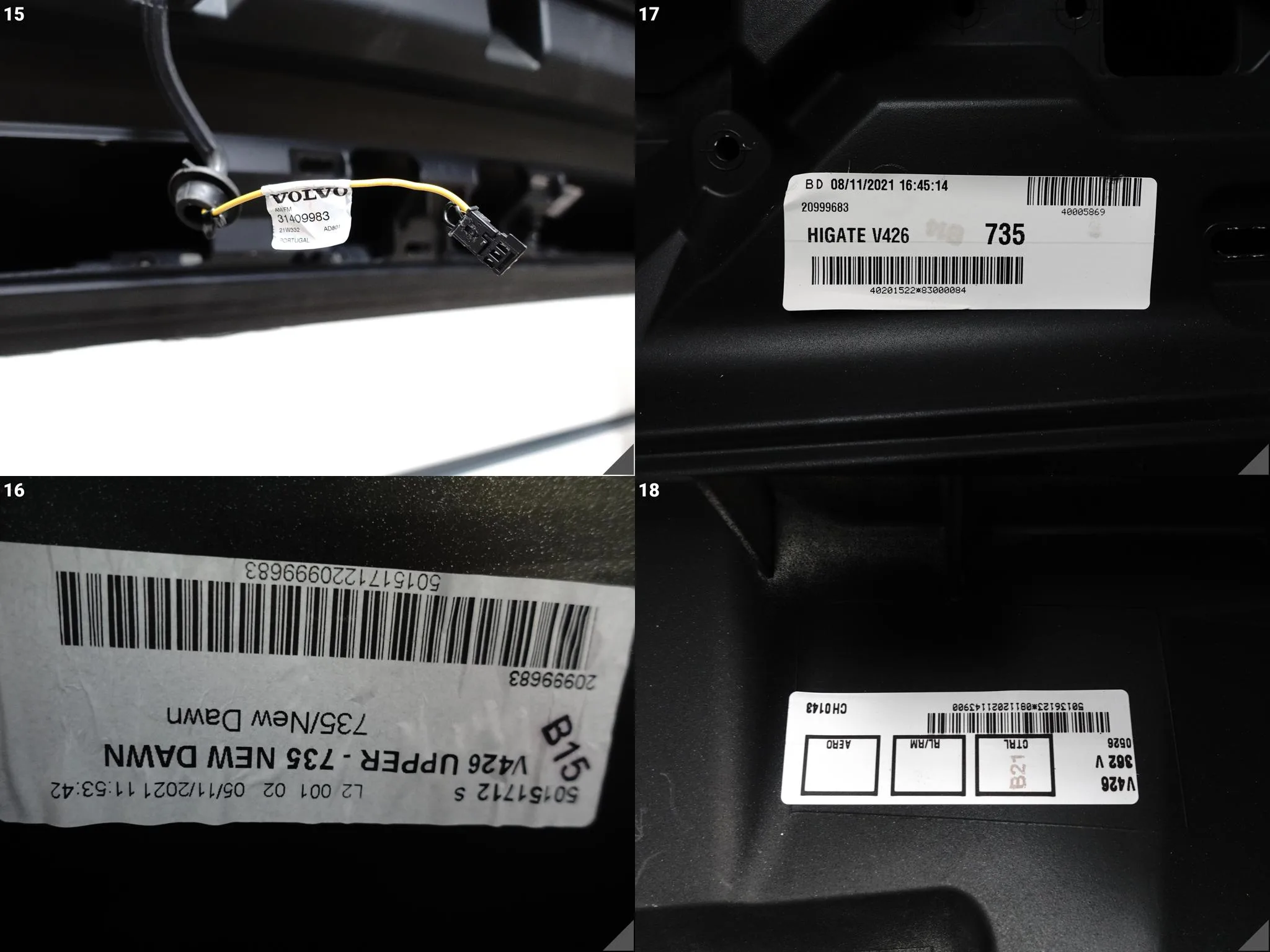 VOLVO XC60 II LIFT 17- KLAPA POKRYWA BAGAŻNIKA TYŁ + LAMPA 735 NEW DAWN 159abd5b1ac231ad232a022e6671e272