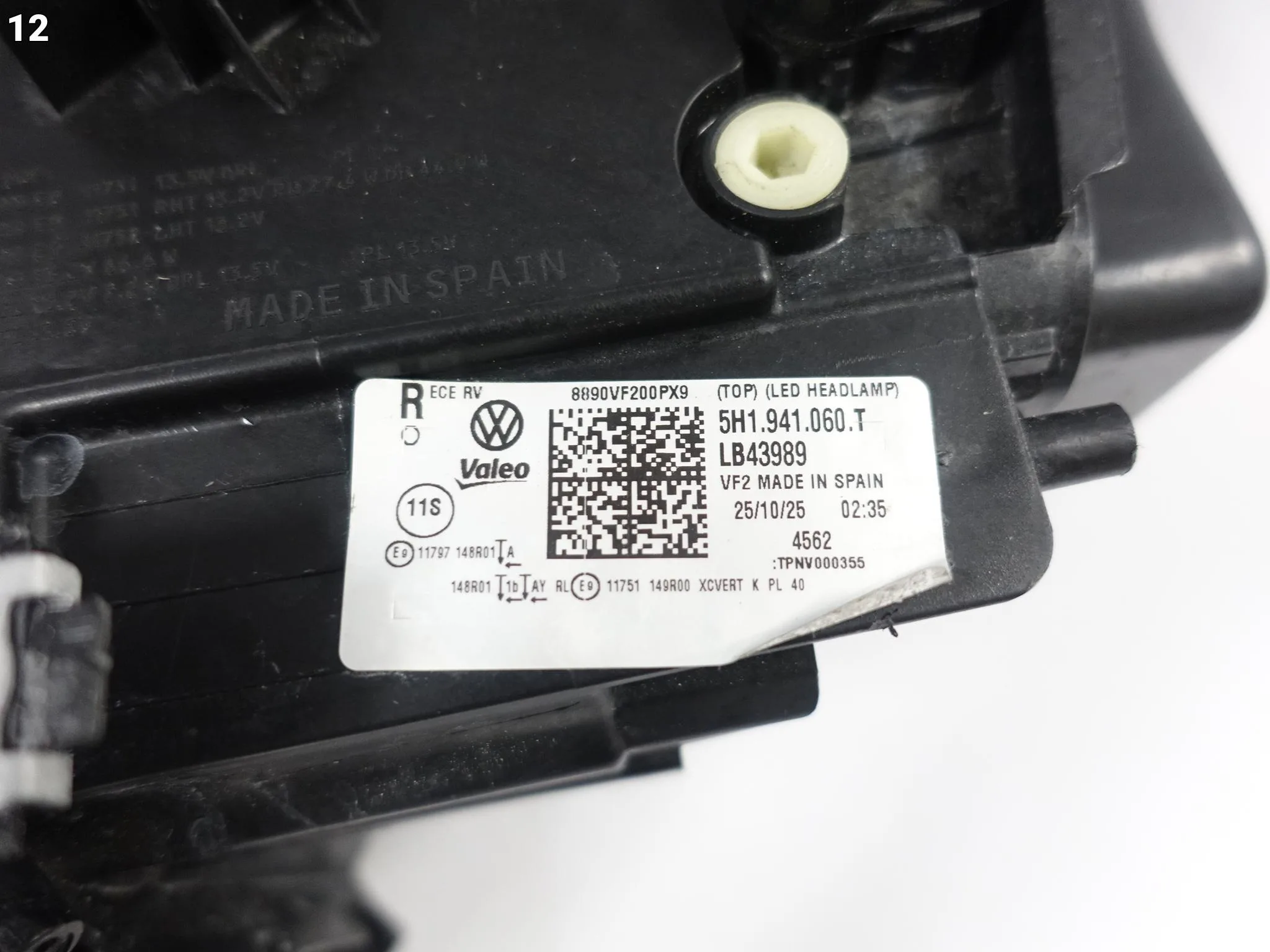 VW GOLF 8 VIII 5H1 R 24- LIFT LAMPA FULL LED IQ.LIGHT PRAWA BLACK EUROPA 1205950cfe98f82c73e01a23bbbccd18