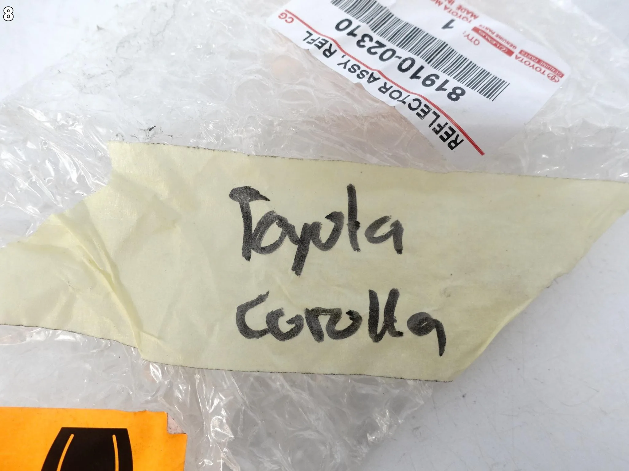 TOYOTA COROLLA E21 XII KOMBI 18- ODBLASK ŚWIATŁO W ZDERZAK TYŁ PRAWY ORG 474030692dda339de3c9a8c87a902cb3